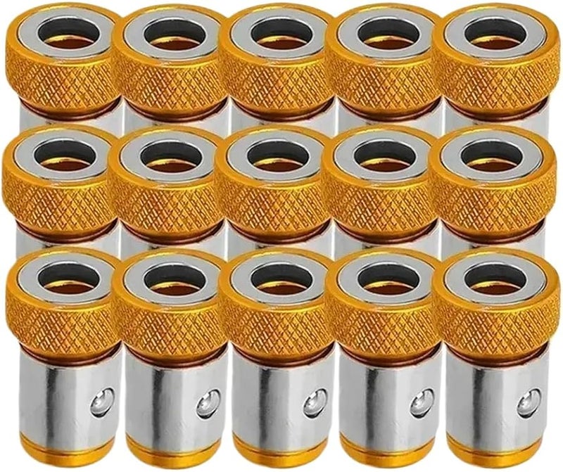 20PCS Magnetic Screwdriver Bit Holder Yellow Drill Tool Accessories - Image 1